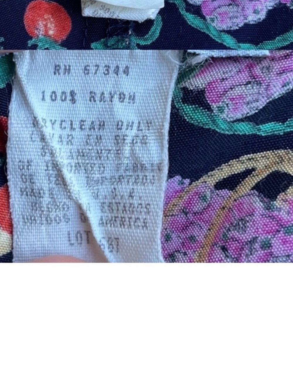 Vtg 90s Farmer’s Market Maxi Dress Vegetables Berries Fruits Navy Novelty 12 - Picture 10 of 10
